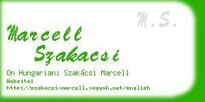 marcell szakacsi business card